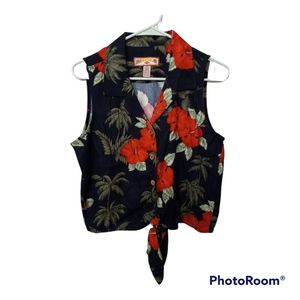 Caribbean Joe Tie Up Crop Top Final Price